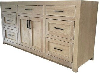 Full White Oak Single Bathroom Vanity