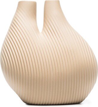 W&S asymmetric ribbed vase