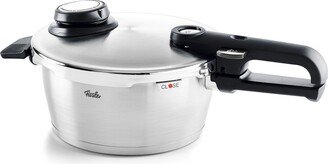 Vitavit Premium Stainless Steel 2.6 Quart Pressure Cooker with Steamer Insert