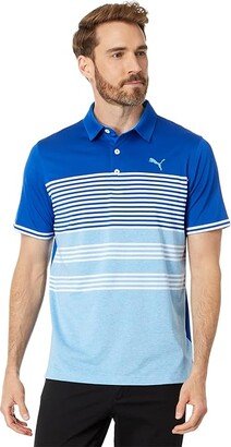 Mattr Track Polo (Festive Blue/Regal Blue Heather) Men's Clothing