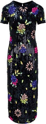 Raevynn Lula Floral Dress In Black