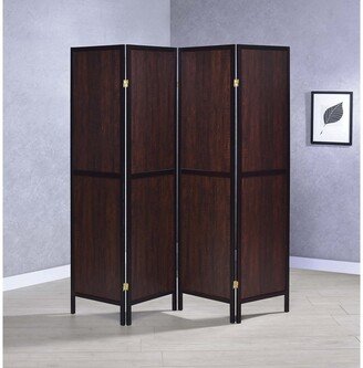 Furniture Deepika Tobacco and Cappuccino 4-panel Folding Screen