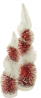 A&B Floral Christmas Swirl Bottle Brush Tree A & B Floral - Decorative Figurines