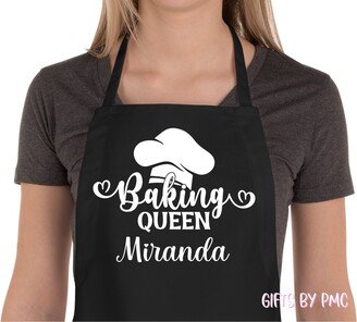 Personalized Apron For Women, Ladies Apron, Kitchen Baking, Baking Queen, Christmas Gift, Gifts, Gift - Free Fast Shipping