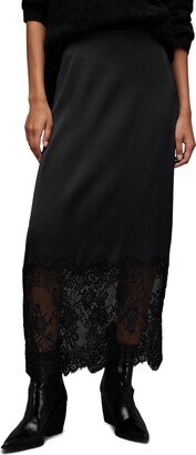 Flora Lace Hem Maxi Skirt