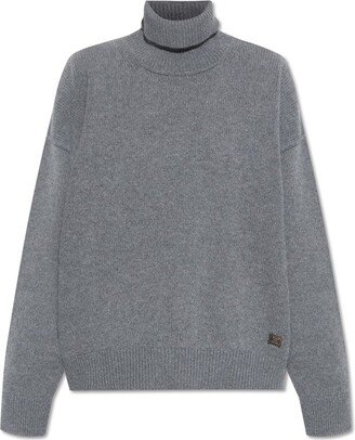 Logo Patch Turtleneck Jumper