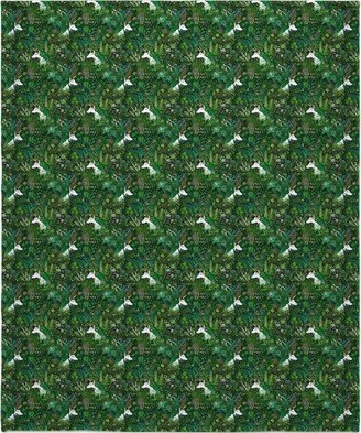 Fleece Photo Blankets: Irish Unicorn In A Green Garden Blanket, Fleece, 50X60, Green