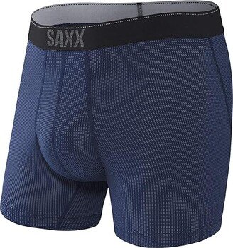 SAXX UNDERWEAR Quest Quick Dry Mesh Boxer Brief Fly (Midnight Blue II) Men's Underwear