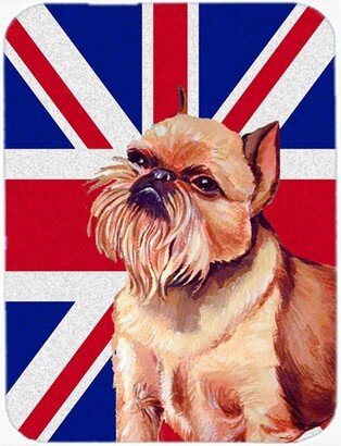 LH9466LCB Brussels Griffon With English Union Jack British Flag Glass Cutting Board