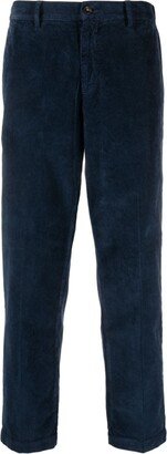 Logo-Plaque Corduroy Straight-Leg Trousers-AA