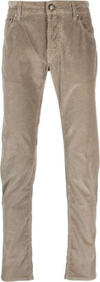 Mid-Rise Straight-Leg Trousers-BG