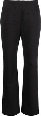 Corset straight-leg trousers