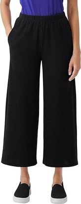 Wide Cropped Pants (Black) Women's Casual Pants