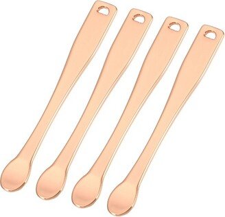 Unique Bargains Eye Cream Massage Sticks Beauty Scoop Makeup Spatula Mini Spoon for Facial Cosmetic Face Cream 2.36x0.28 4 Pcs Rose Gold Tone