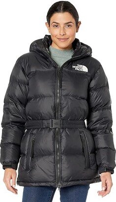 Nuptse Belted Mid Jacket (TNF Black) Women's Clothing