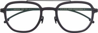 Alder two-tone square-frame glasses