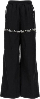 'Crystal Slit Track' pants-AB