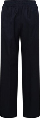 Navy wool blend pants