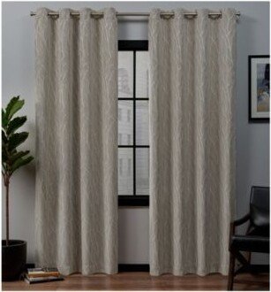 Forest Hill Woven Blackout Grommet Top Window Curtain Panel Pair