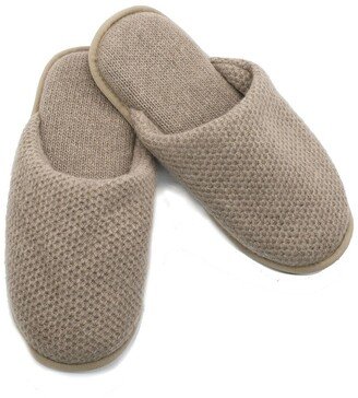 Ladies Slippers In Honeycomb Stitch