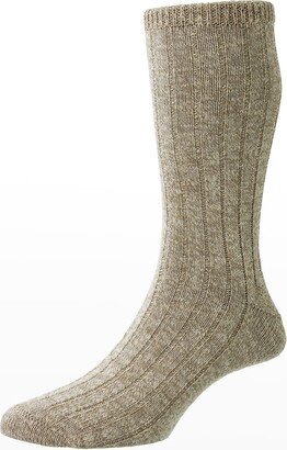 Men's Rib-Knit Crew Socks