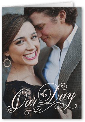 Wedding Program Cards: Forever Lovely Day Wedding Program, Pink, 5X7, Matte, Folded Smooth Cardstock, Square