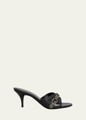 Cagole Lambskin Buckle Slide Sandals-AA