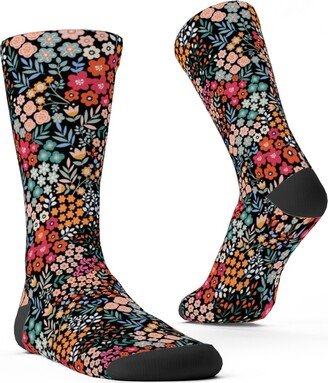 Socks: Summer Flower Custom Socks, Multicolor