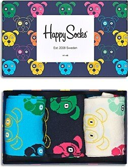 Dogs Cotton Blend Crew Socks Gift Box, Pack of 3