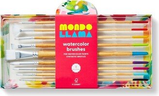 9ct Watercolor Brushes - Mondo Llama™