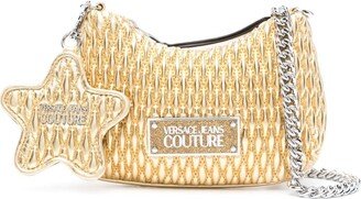 Quilted Metallic-Finish Crossbody Bag