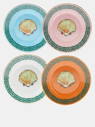 X Luke Edward Hall Set Of 4 Shell Bread Plates