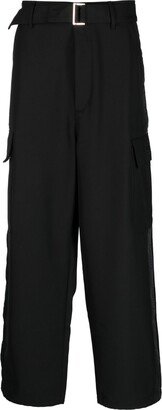 Belted Wide-Leg Trousers-AK