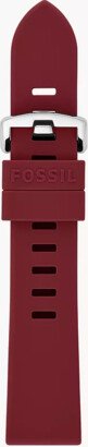 20Mm Burgundy Silicone Strap