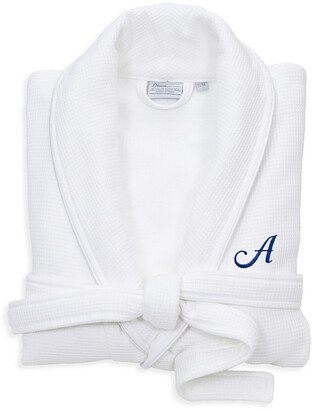 Monogrammed Waffle Large/X-Large Terry Bathrobe, (A-Z)-AB