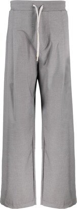 a paper kid Drawstring-Waist Wide-Leg Trousers-AA