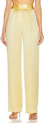 Wide Leg Trouser in Yellow