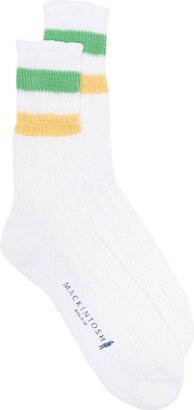 Stripe-Trim Cotton Socks-AA