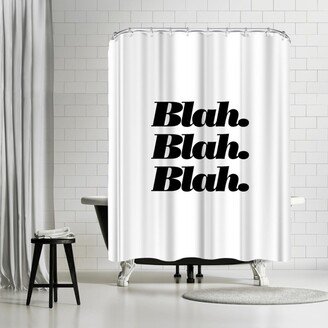 71 x 74 Shower Curtain, Blah Blah Blah by Motivated Type