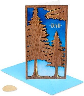 Father's Day Card Lasercut Wood Trees - PAPYRUS