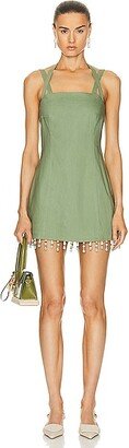 SIMKHAI Lora Mini Dress in Green