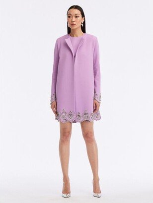 ODLR Crystal Scallop Embroidered Coat