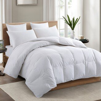 Peace Nest Medium Warmth White Goose Feather Fiber & Down Duvet Comforter