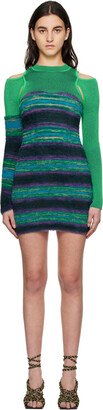 Green Paneled Minidress