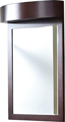 24-in. W x 36-in. H Transitional Cherry Wood-Veneer Wood Mirror In Coffee - 24 x 36