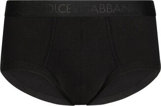 Logo-Waist Silk-Modal Briefs