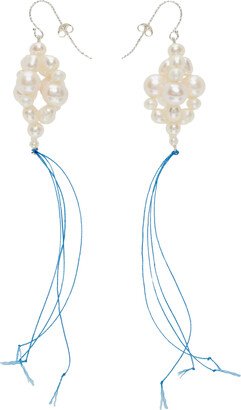 White Hanging Antique Pearl Earrings
