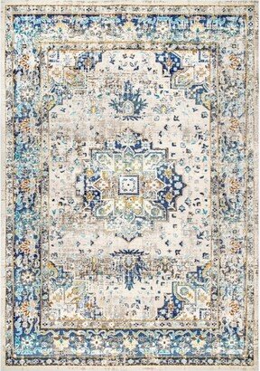 Ainsley Fading Token Area Rug 5x7, Blue