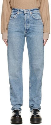 Blue Eva Relaxed Jeans-AA