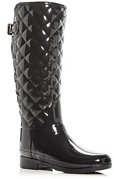 Women's Refined Gloss Quilted Rain Boots